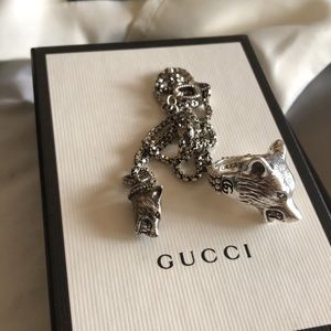 Gucci ring and necklace